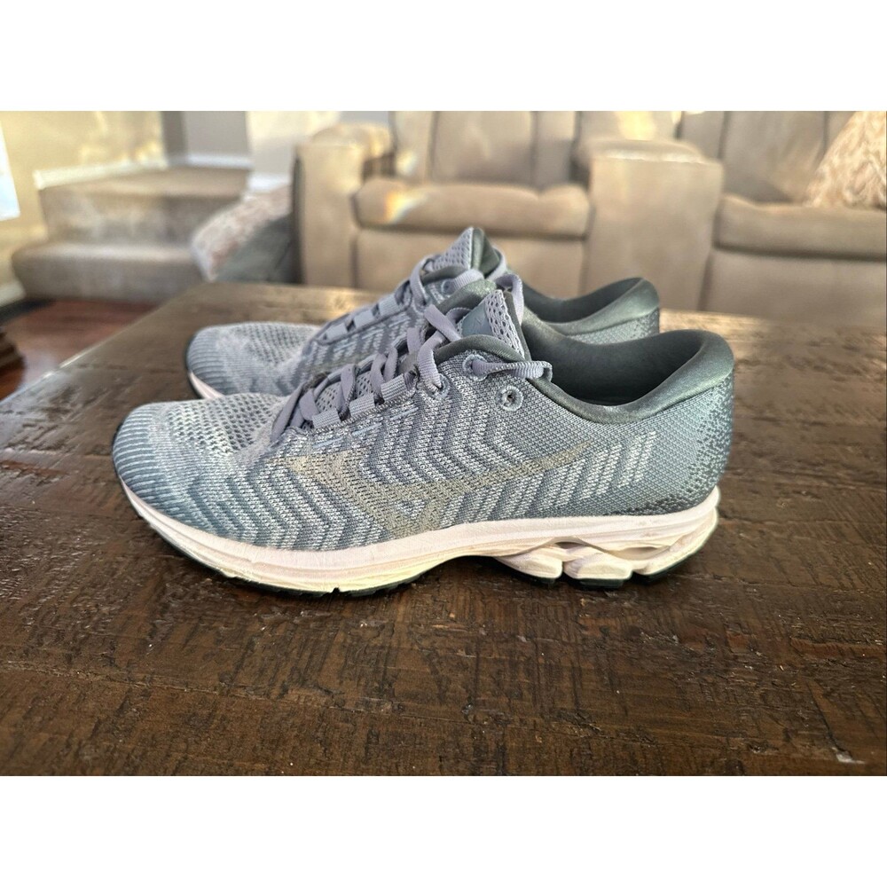 Mizuno Womens Rider Waveknit 3 U.S. Size 8 Blue Running Shoes Athletic Sneakers